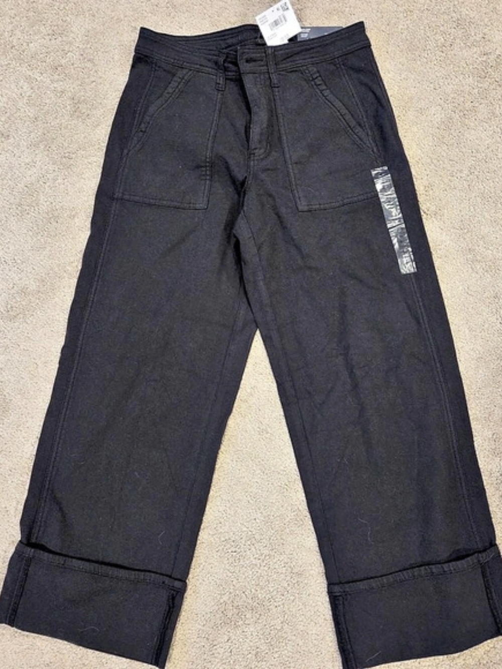 American Eagle STOVEPipe High-Rise Stretch Black Straight Leg Size 6 Short NWT